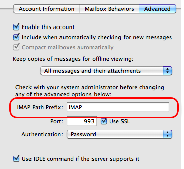 imap gmail for mac mail